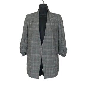 Aritzia Babaton Power Hip Grey Glen Check Blazer Size 2